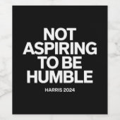 謙遜なカマラハリスのフェミニストになることを切望しない ワインラベル (シングルラベル)