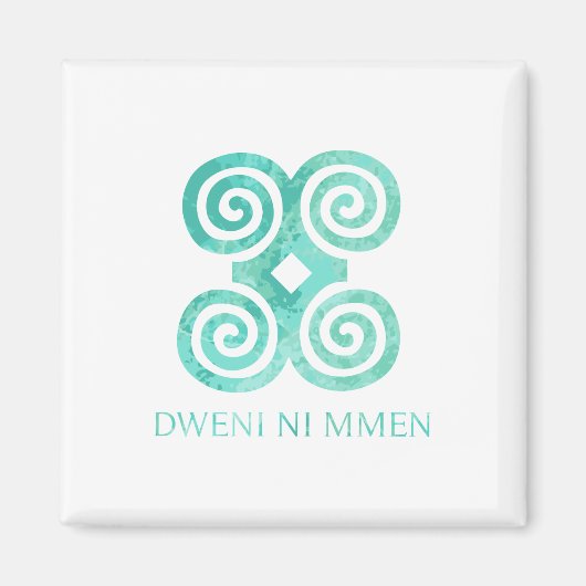 謙遜のためのアンディカシンボルDweni Mmenギフトアイディア マグネット (正面)