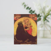 謙遜のマドンナ、1390-1400年 ポストカード (スタンド正面)