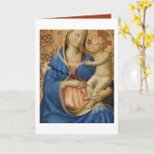 謙遜のマドンナ（1440年） by Fra Angelico カード (黄色い花)