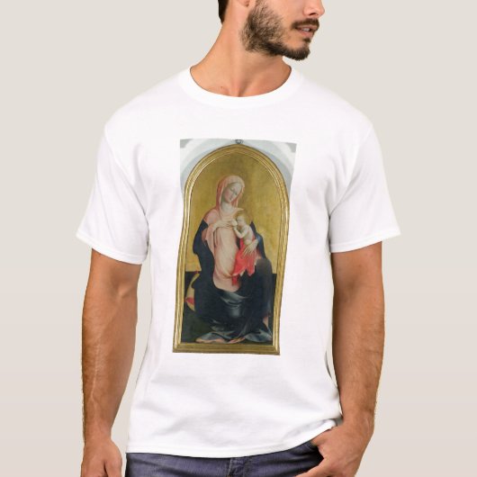 謙遜のマドンナ、c.1410 (パネルのテンペラ) tシャツ (正面)