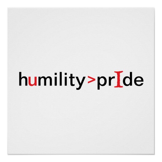 謙遜は素晴らしプライドだ ポスター (正面)
