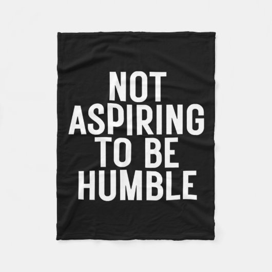 謙遜を望まない1 フリースブランケット (正面)