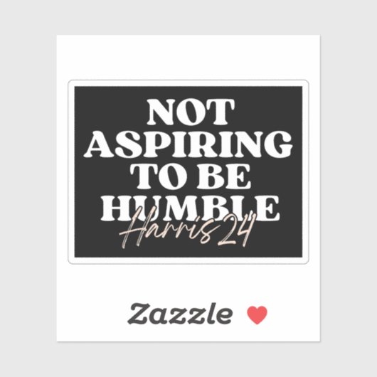 謙遜を望まない | カマラハリスフェミニスト シール (シート)