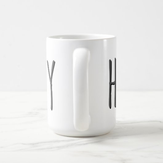 謙遜 コーヒーマグカップ (ハンドル)