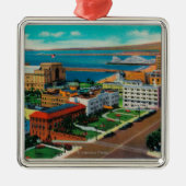 講堂を示す見落としの海の道 メタルオーナメント (正面)