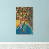 講堂、ビーチ、レインボーピア キャンバスプリント (インサイチュ (ウッドフロア))