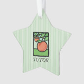 講師、先生ありがとう、アップル オーナメント (正面)