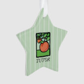 講師、先生ありがとう、アップル オーナメント (正面)