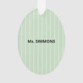 講師、先生ありがとう、アップル オーナメント (裏面)