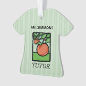 講師、先生ありがとう、アップル オーナメント (正面)