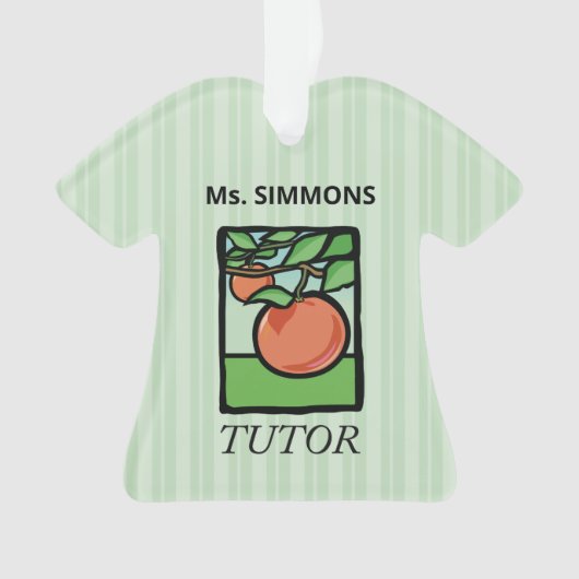 講師、先生ありがとう、アップル オーナメント (正面)