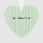 講師、先生ありがとう、アップル オーナメント (裏面)