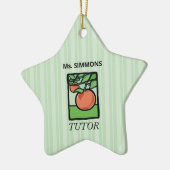 講師、先生ありがとう、アップル セラミックオーナメント (左)