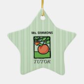 講師、先生ありがとう、アップル セラミックオーナメント (裏面)
