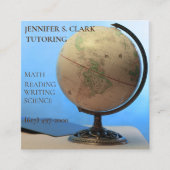 講師/先生/教育者のグローブ&ブック スクエア名刺 (正面)