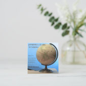 講師/先生/教育者のグローブ&ブック スクエア名刺 (スタンド正面)