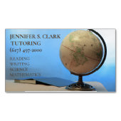 講師/教育者のグローブ&ブック新学期 マグネット名刺 (正面)