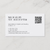 講師QRコード名刺 名刺 (裏面)