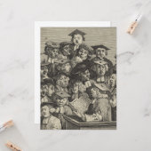 講演会での学者（ウィリアム・ホガース著） カード (正面/裏面インサイチュ)