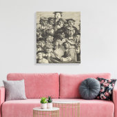 講演会での学者（ウィリアム・ホガース著） キャンバスプリント (インサイチュ (リビング))