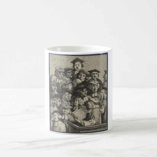 講演会での学者（ウィリアム・ホガース著） コーヒーマグカップ (中央)