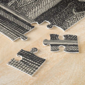 講演会での学者（ウィリアム・ホガース著） ジグソーパズル (側面)