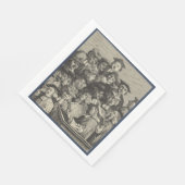 講演会での学者（ウィリアム・ホガース著） スタンダードランチョンナプキン (角)