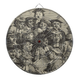 講演会での学者（ウィリアム・ホガース著） ダーツボード