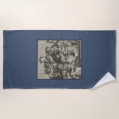 講演会での学者（ウィリアム・ホガース著） ビーチタオル (正面)