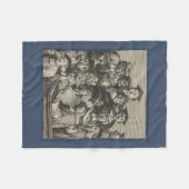 講演会での学者（ウィリアム・ホガース著） フリースブランケット (正面(横))