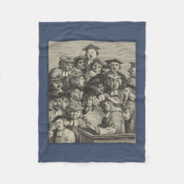 講演会での学者（ウィリアム・ホガース著） フリースブランケット