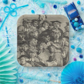 講演会での学者(ウィリアム・ホガース著) ペーパープレート (パーティー)