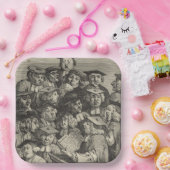 講演会での学者(ウィリアム・ホガース著) ペーパープレート (パーティー)