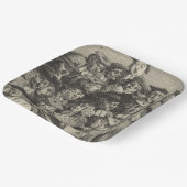 講演会での学者(ウィリアム・ホガース著) ペーパープレート (傾斜あり)