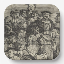 講演会での学者（ウィリアム・ホガース著） ペーパープレート