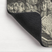 講演会での学者（ウィリアム・ホガース著） マウスパッド (コーナー)