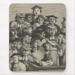 講演会での学者（ウィリアム・ホガース著） マウスパッド