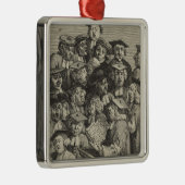講演会での学者(ウィリアム・ホガース著) メタルオーナメント (右)