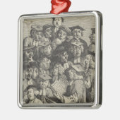 講演会での学者(ウィリアム・ホガース著) メタルオーナメント (左)