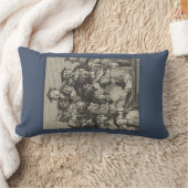 講演会での学者（ウィリアム・ホガース著） ランバークッション (ブランケット)