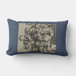 講演会での学者（ウィリアム・ホガース著） ランバークッション