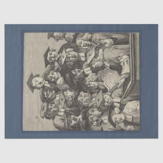 講演会での学者(ウィリアム・ホガース著) 薄葉紙 (正面)