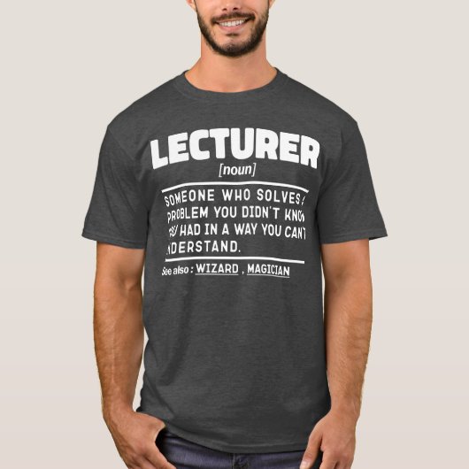 講演者名詞一般講演者教えミームおもしろい Tシャツ (正面)