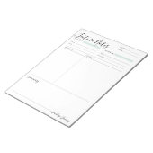 講義ノートメモパーソナライズされた帳 ノートパッド (アングル)