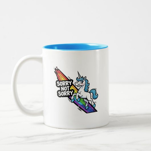 謝らないユニコーンのコーヒーマグ ツートーンマグカップ (左)