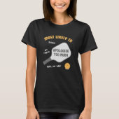 謝りすぎ注意 ピックルボール Tシャツ (正面)