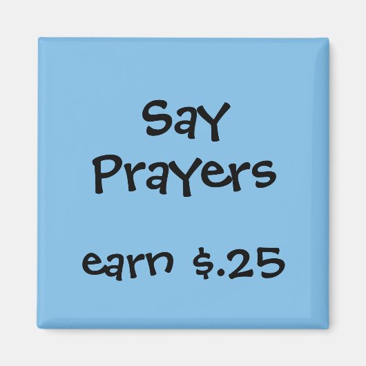 謝礼をチャア子供へー マグネット (正面)