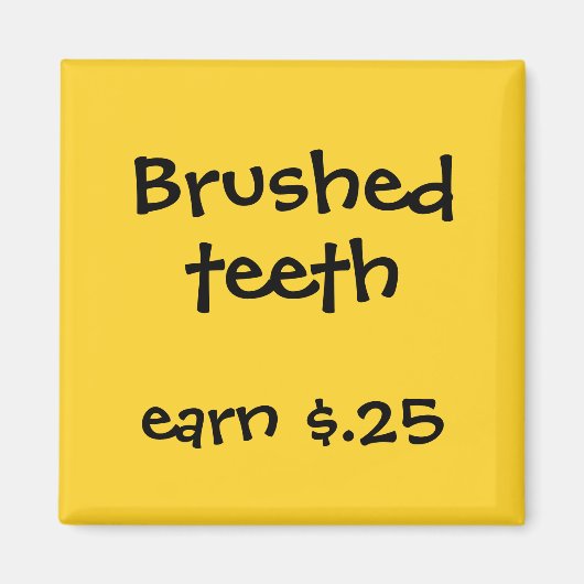 謝礼をチャア子供へー マグネット (正面)