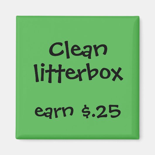 謝礼をチャア子供へー マグネット (正面)